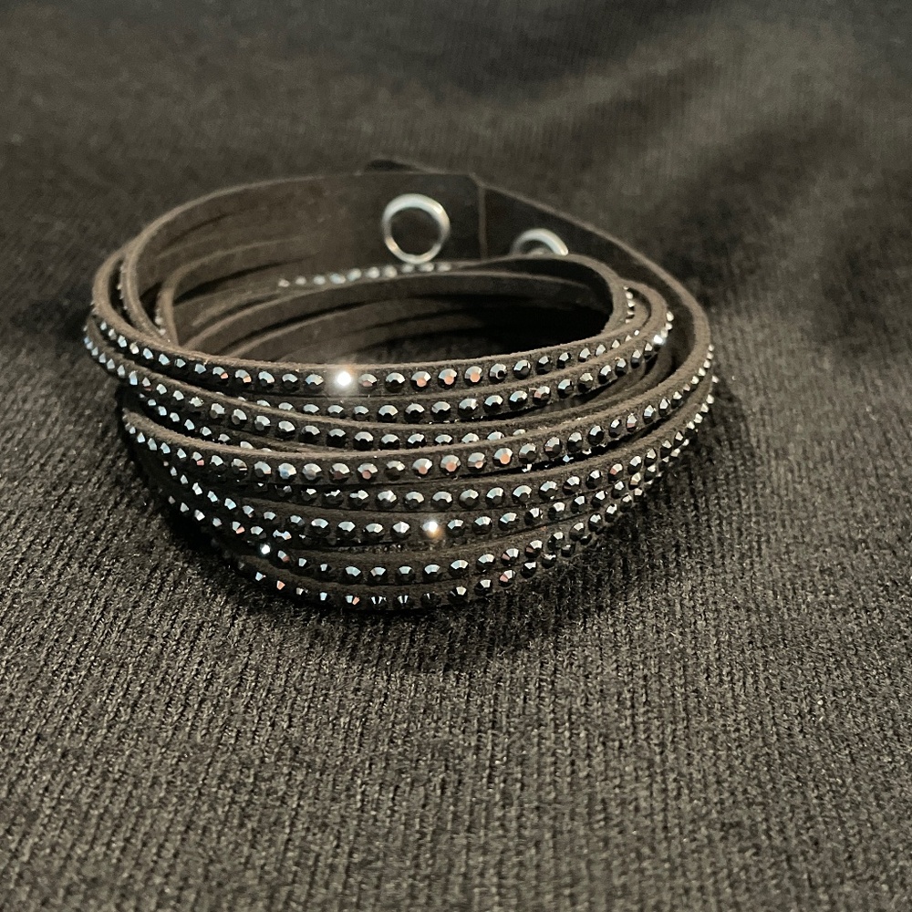 Swarovski Black Crystal Wrap Bracelet